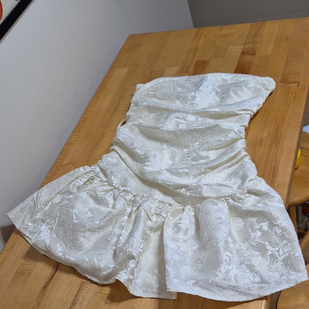 Pepper Mayo Ray Of Light Mini Dress White  Tube Top NWT